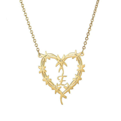 Heart Thornes Personalized Name Necklace