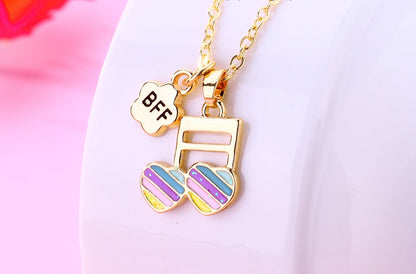 Cute Music Notes Friendship Necklaces Set