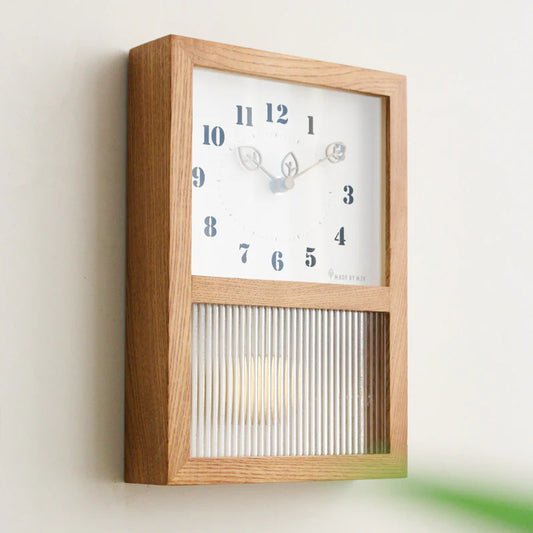 Solid Walnut Silent Pendulum Clock – Japanese Style