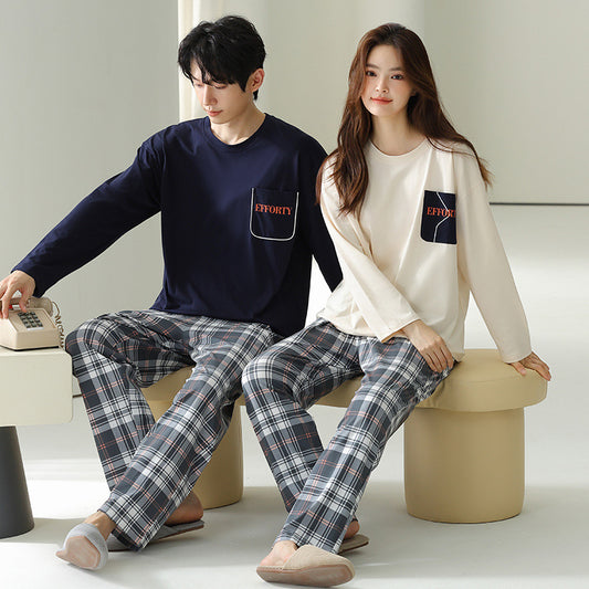 Matching 4-Piece Couples Pajamas Set