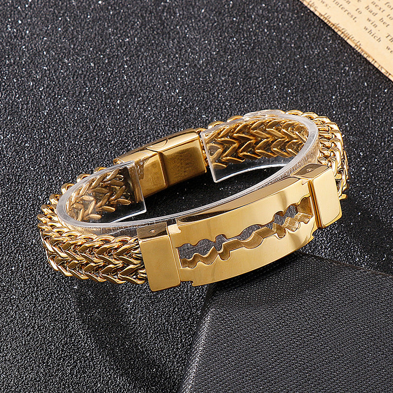 Custom Barber Style Mens Bracelet 22cm