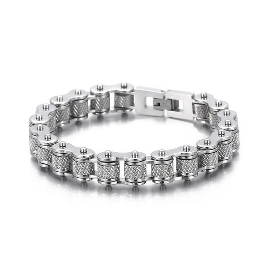 Custom Name Initials Bike Chain Bracelet for Men