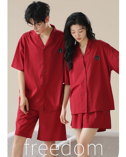 Button Down Summer Modal Pajamas Set for Couples