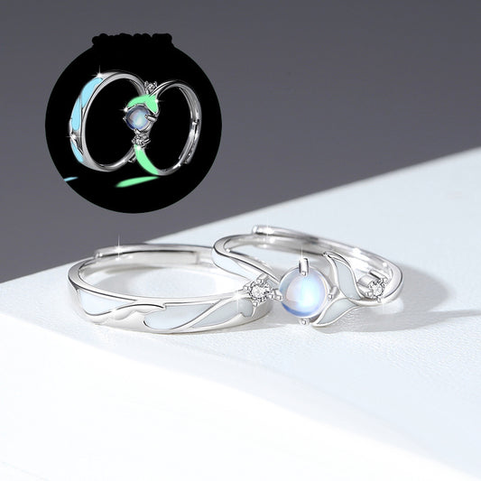 Glow in Dark Promise Rings for Couples