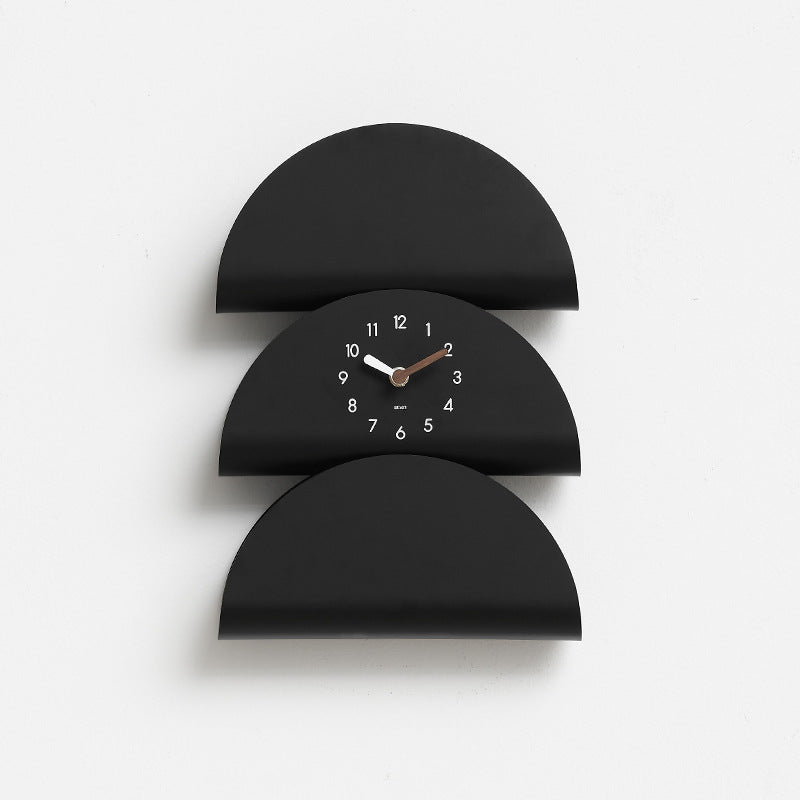 Modern Silent Wall Decoration Clock Black