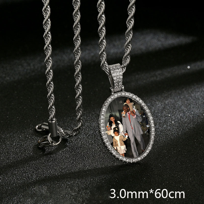 Personalized Family Photo Print Necklace