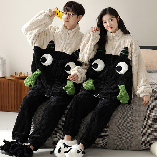 Matching Cartoon Winter Pajamas Set - 100% Flannel