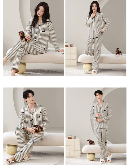Matching Couple Pajamas Set – Dachshund Print, Soft & Breathable
