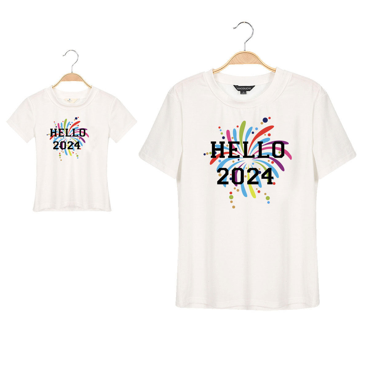 Father and Kid New Year 2024 Matching Tshirts