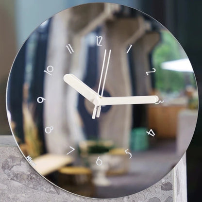 Modern Mirror Circular Analog Silent Wall Clock