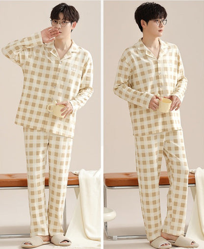 Matching Pajamas Set for Couples Pure Cotton