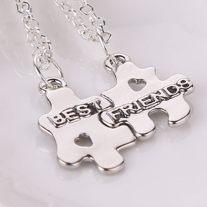 Puzzle BFF Necklaces Birthday Gift Set for 2