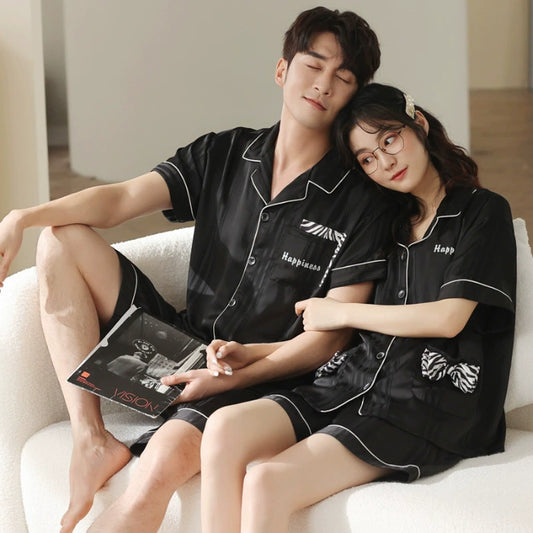 Cute Couple PJs with Bow - Matching Summer Set