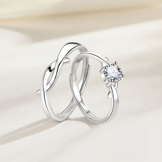 Custom 0.5 Carat Moissanite Diamond Rings Set for Couples