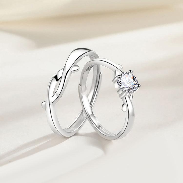 Custom 0.5 Carat Moissanite Diamond Promise Rings Set