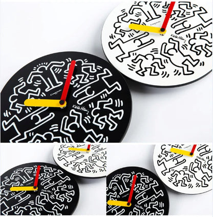 Graphic Art Silent Wall Clock — 12" MDF (Black)