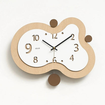 Odd Shaped Analog Silent Pendulum Wall Clock