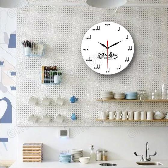 Music Notes Wall Décor Silent Circular Clock – Artistic and Stylish Design