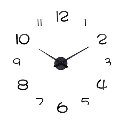 3D Sticker DIY Luminous Silent Wall Clock – Glow-in-the-Dark Custom Design