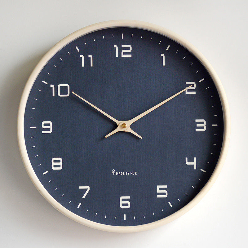 Minimalist Solid Wood Silent Wall Clock (10")