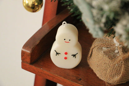 Snowman Xmas Gift Scented Real Candle Set of 2