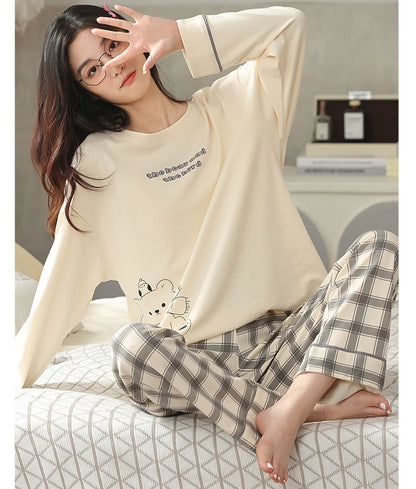 Natural Cozy Cotton Couple Pajamas – Soft & Hypoallergenic Set by Gullei