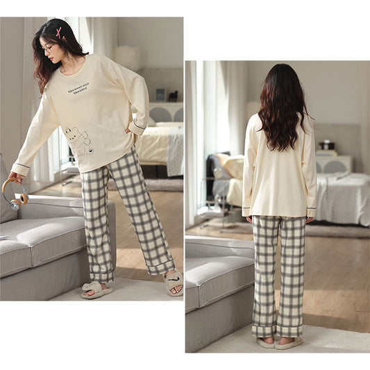 Natural Cozy Cotton Couple Pajamas – Soft & Hypoallergenic Set by Gullei