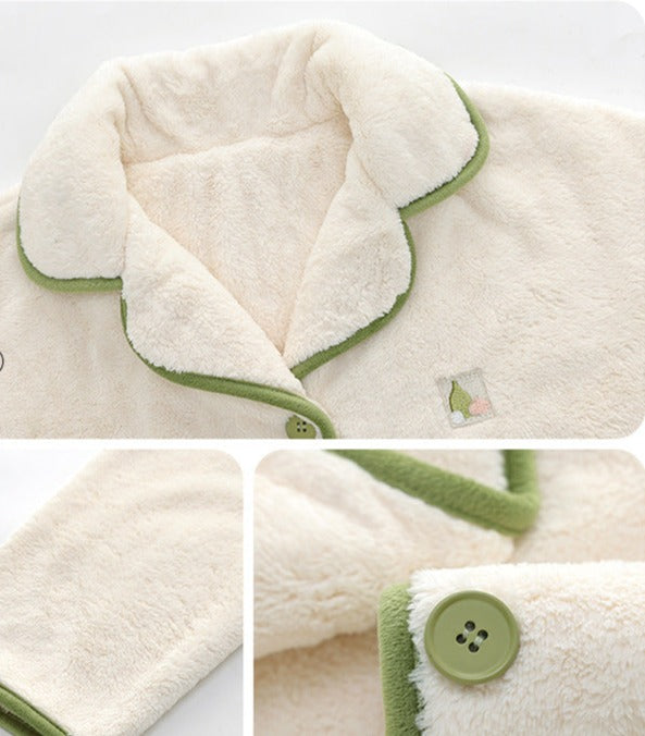 Thick Fleece Winter Pajamas Set for Couples