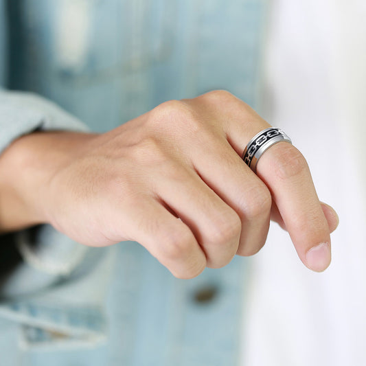 Mens Simple Ring with Engraving