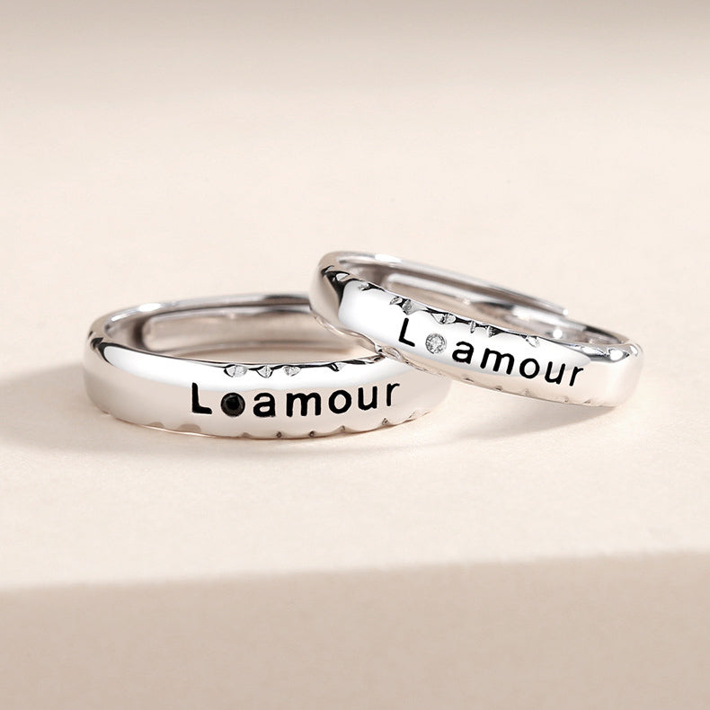 Custom Amour His Hers Wedding Bands for Two