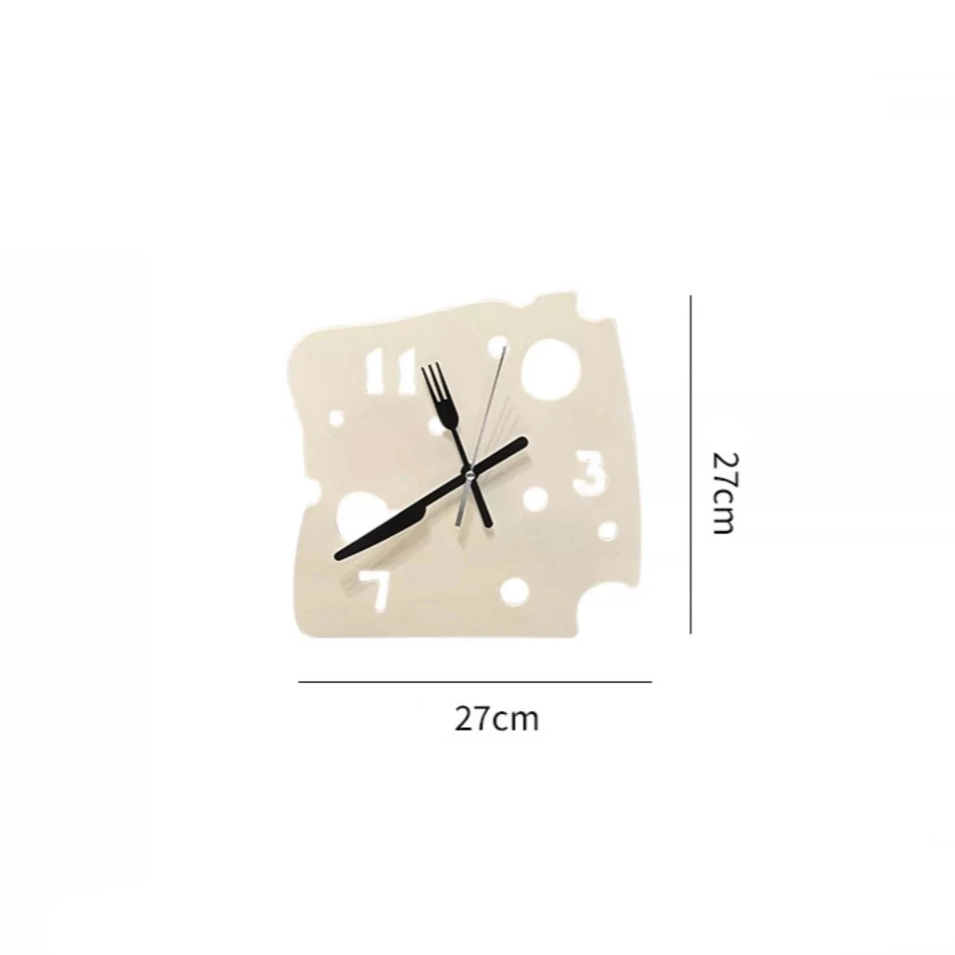 Cheese Shaped Silent Analog Table Clock