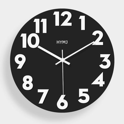 Big Numbers Minimalist Analog Silent Wall Clock