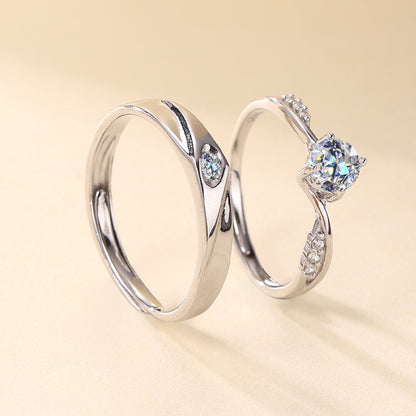 Custom Engraved Promise Rings for Couples Sterling Silver