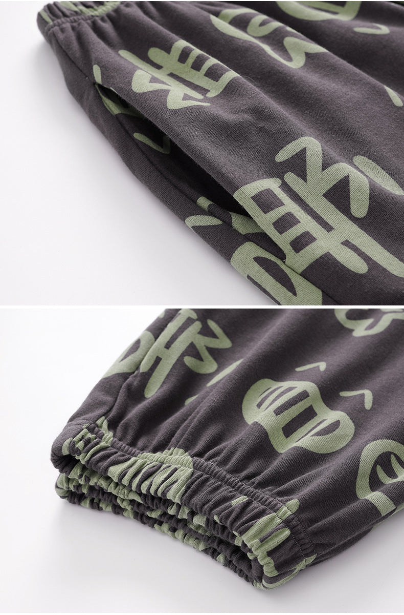 Expressive Graphic Couple's Pajama Set | Pure Cotton Comfort