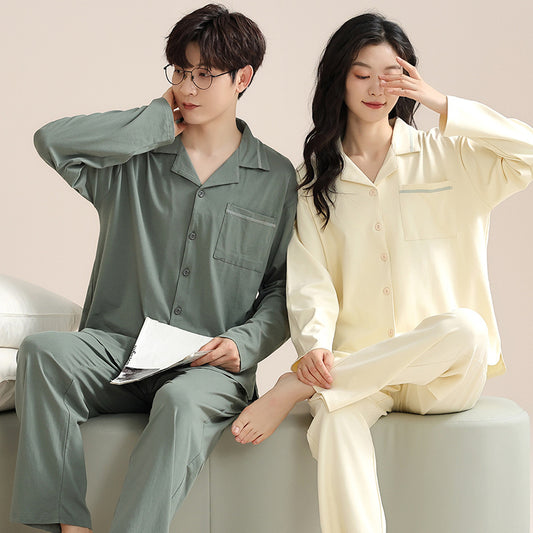 Matching Couple Pajamas Pure Cotton Set