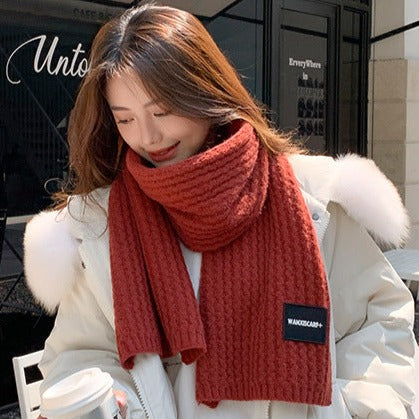 Cute Xmas Red Scarf for Girls