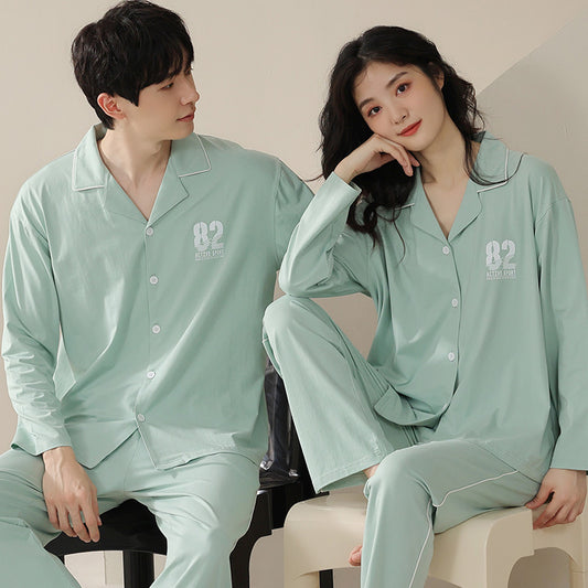 Pure Cotton Loungewear Pajamas Set for Couples