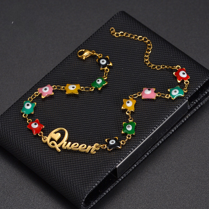 Colorful Charms Name Bracelet