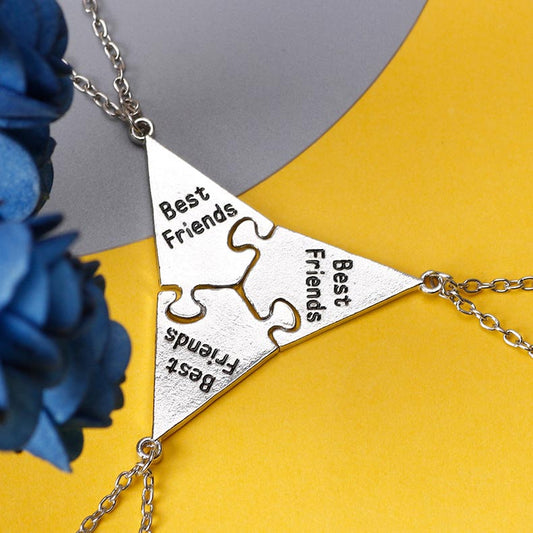 Best Friends Puzzle Necklaces Set for 3