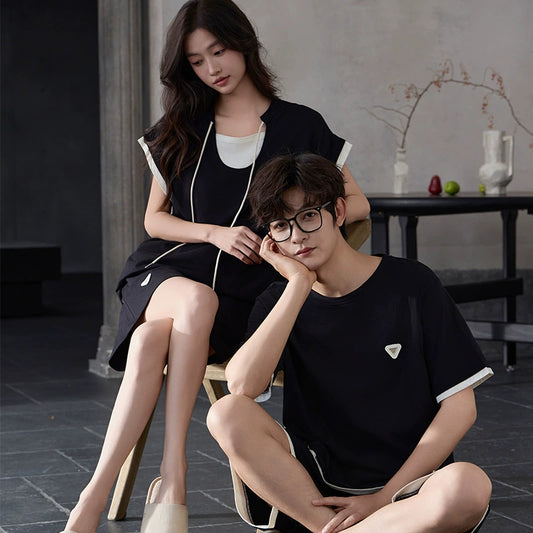 Soft Modal Couple PJs - Matching Short Sleeve Set