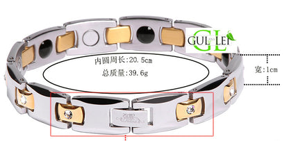 Magnetic Custom Bracelet for Men Titanium 20.5cm