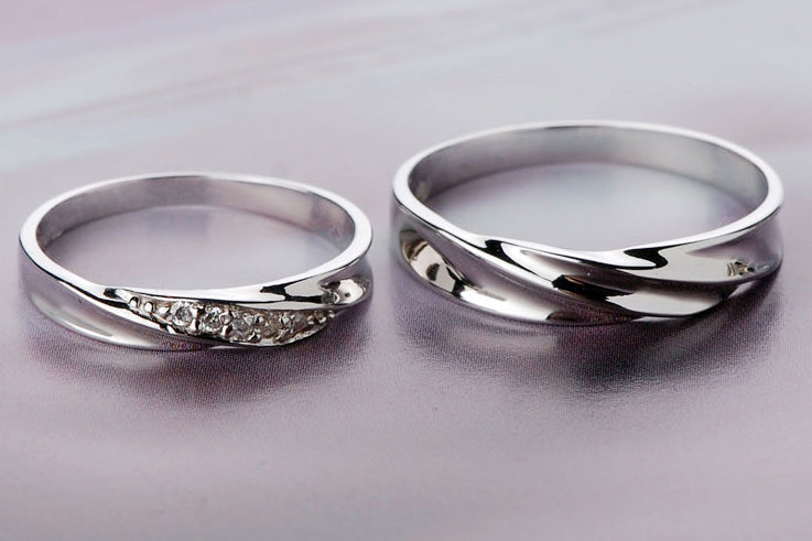 Custom Men and Women Promise Rings Set Sterling Silver