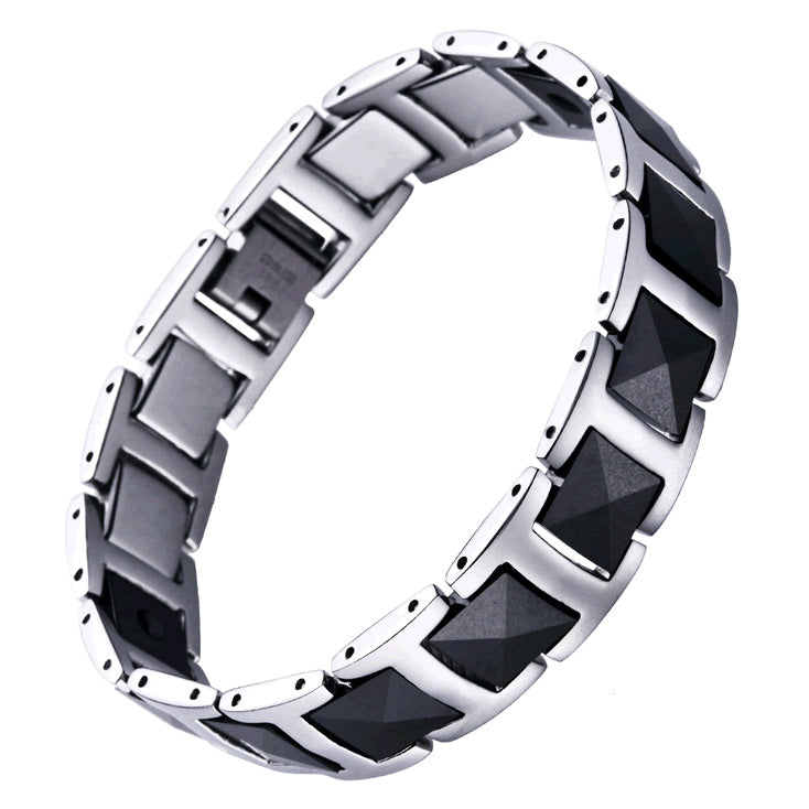 Unique Energy Magnets Sports Mens ID Bracelet with Engraving