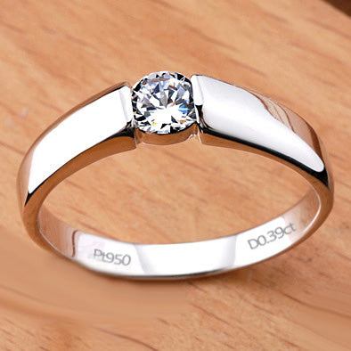 Custom 0.3 Carat Solitaire Diamond Marriage Ring for Men