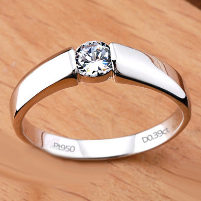 0.3 Carat Solitaire Diamond Engagement Ring for Men