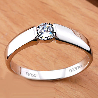 Custom 0.39 Carat Solitaire Diamond Engagement Ring