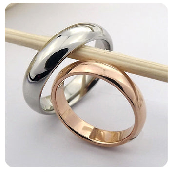 Gold Plated Custom Promise Rings Set for Him and Her