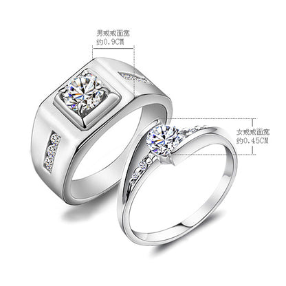 1.3 Carat Diamond Personalized Wedding Bands Set for two