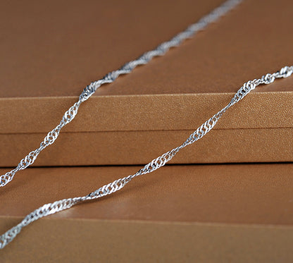 Curled Sterling Silver Women Chain Gift for Girlfriend