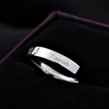 Customized Engraved Promise Ring for Men Sterling Silver 3.5mm